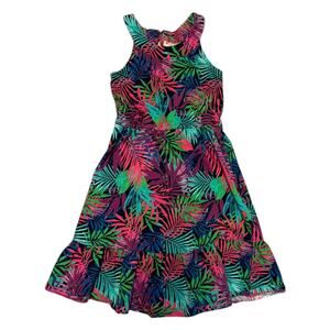 Juicy Couture Girls Colorful Tropical Palm Tree Sundress Size XS 4/5